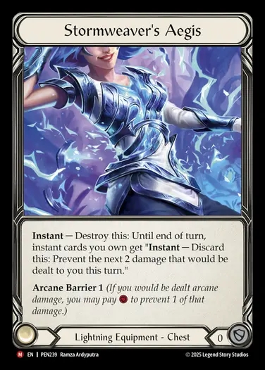 【EN】[Lightning] 操嵐の加護/Stormweaver's Aegis [PEN239-M]