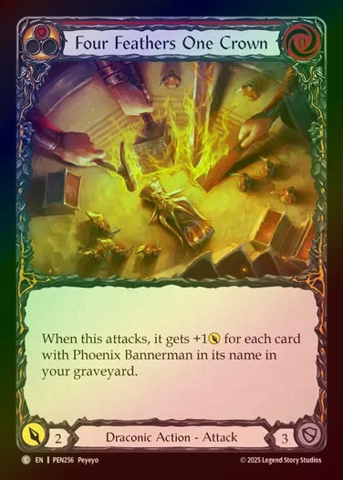 【RF】【EN】[Draconic] 四枚羽と王冠/Four Feathers One Crown (red)  [PEN256-C]