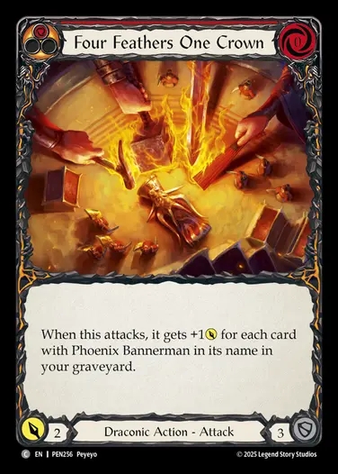 【EN】[Draconic] 四枚羽と王冠/Four Feathers One Crown (red)  [PEN256-C]