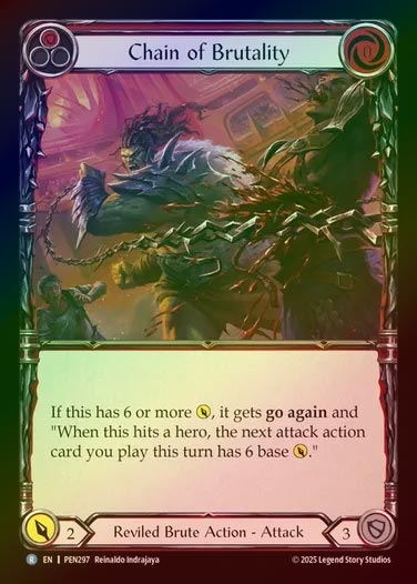 【RF】【EN】[Reviled Brute] 暴虐の連鎖/Chain of Brutality (red)  [PEN297-R]