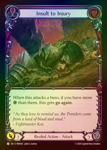 【RF】【EN】[Reviled] 踏んだり蹴ったり/Insult to Injury (red)  [PEN303-C]