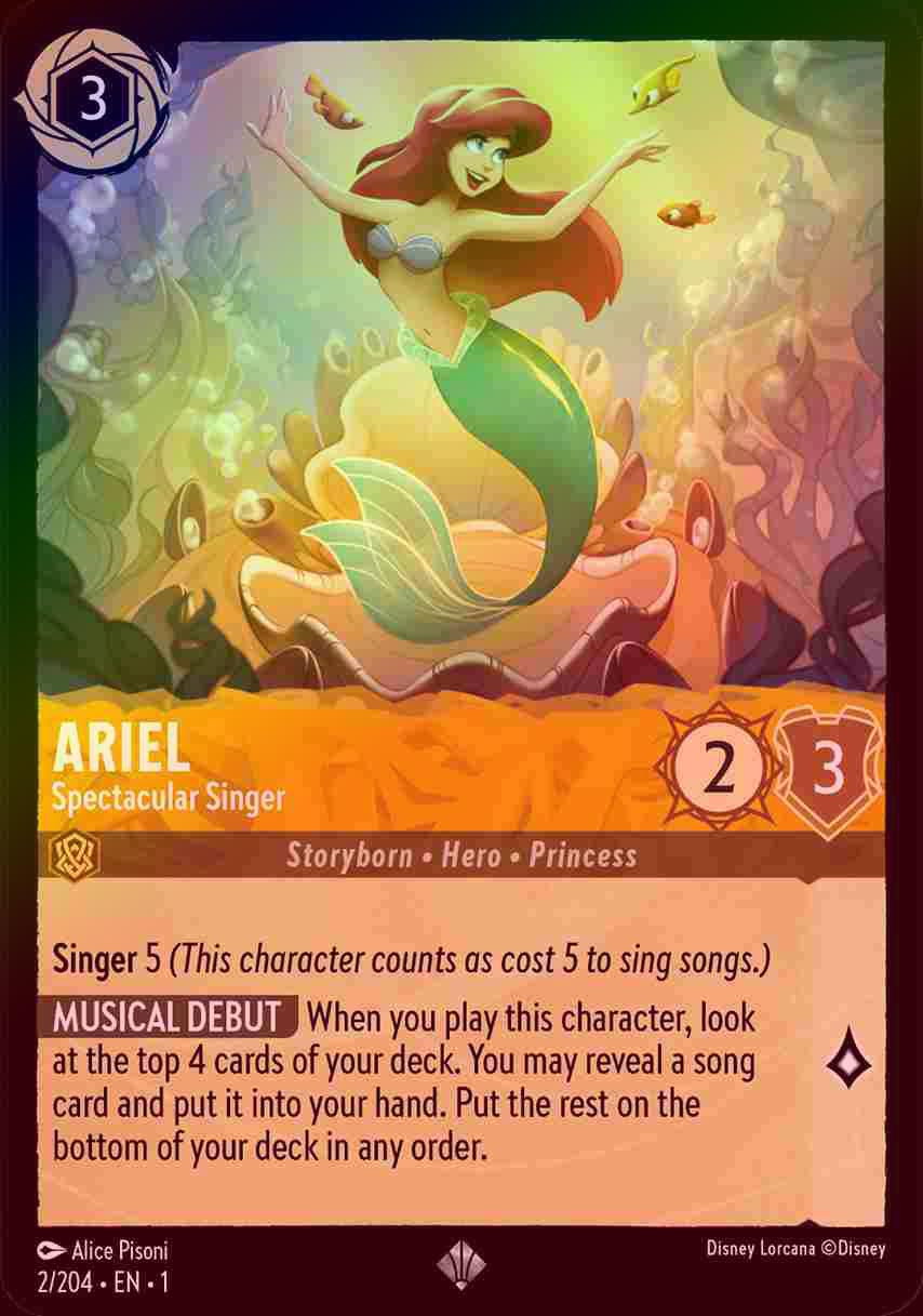 【FOIL】Ariel - Spectacular Singer [1ST-002/204-S]