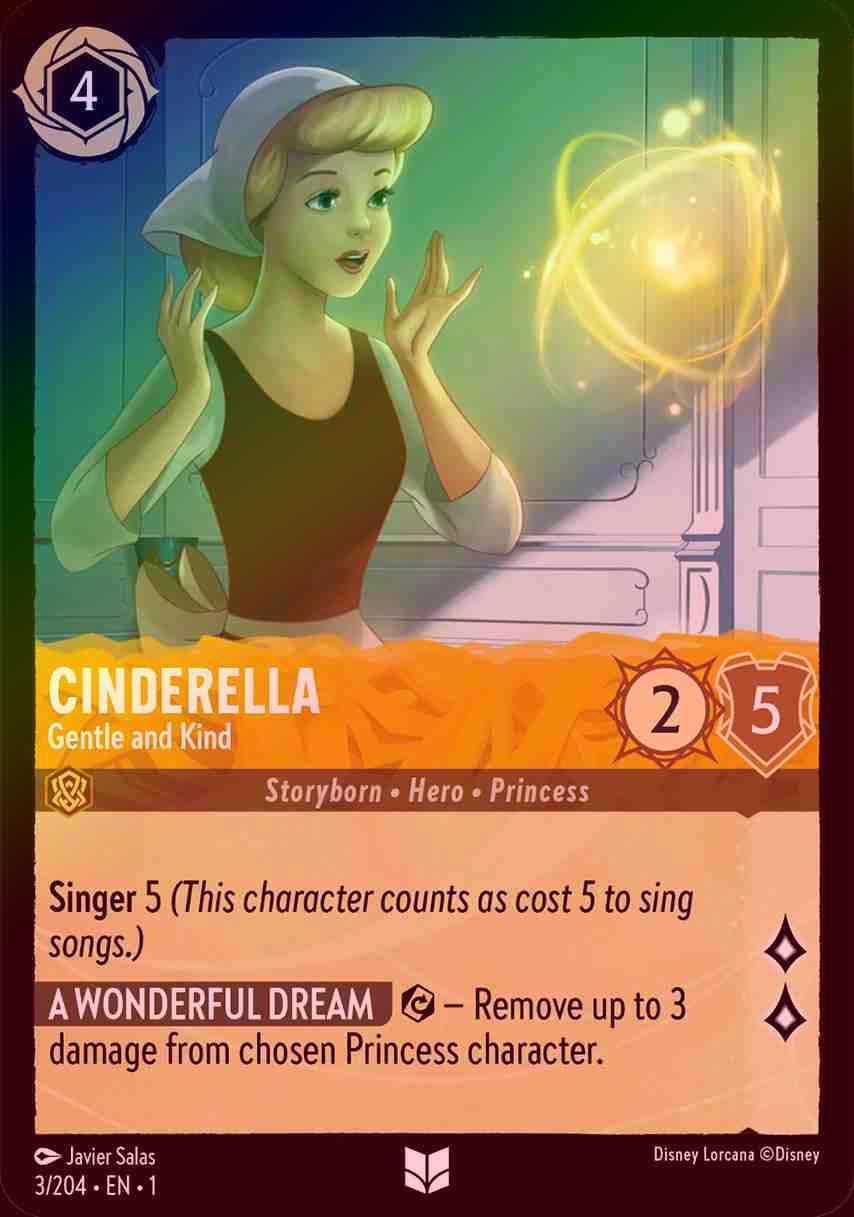 【FOIL】Cinderella - Gentle and Kind [1ST-003/204-U]