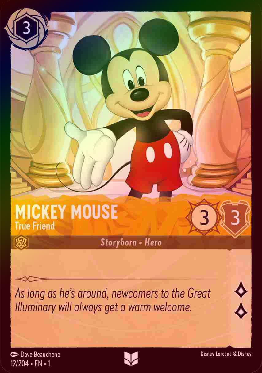 【FOIL】Mickey Mouse - True Friend [1ST-012/204-U]