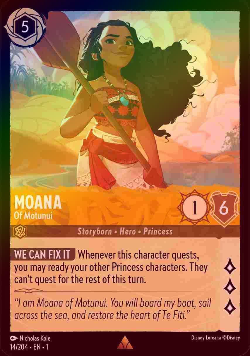 【FOIL】Moana - Of Motunui [1ST-014/204-R]