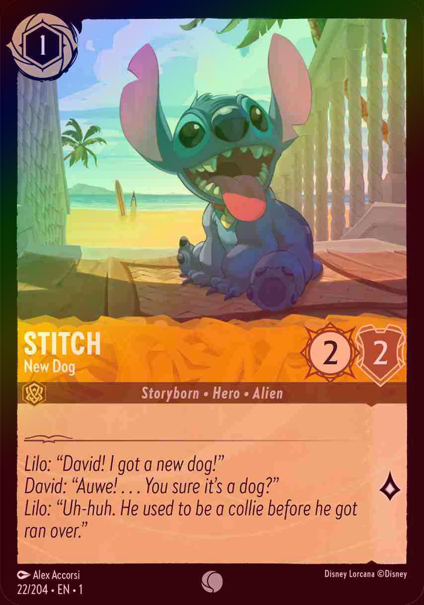 【FOIL】Stitch - New Dog [1ST-022/204-C]