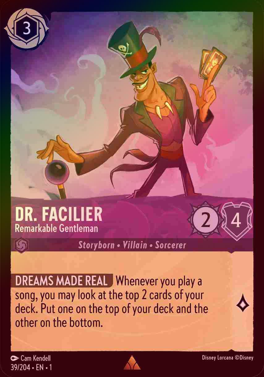 【FOIL】Dr. Facilier - Remarkable Gentleman [1ST-039/204-R]