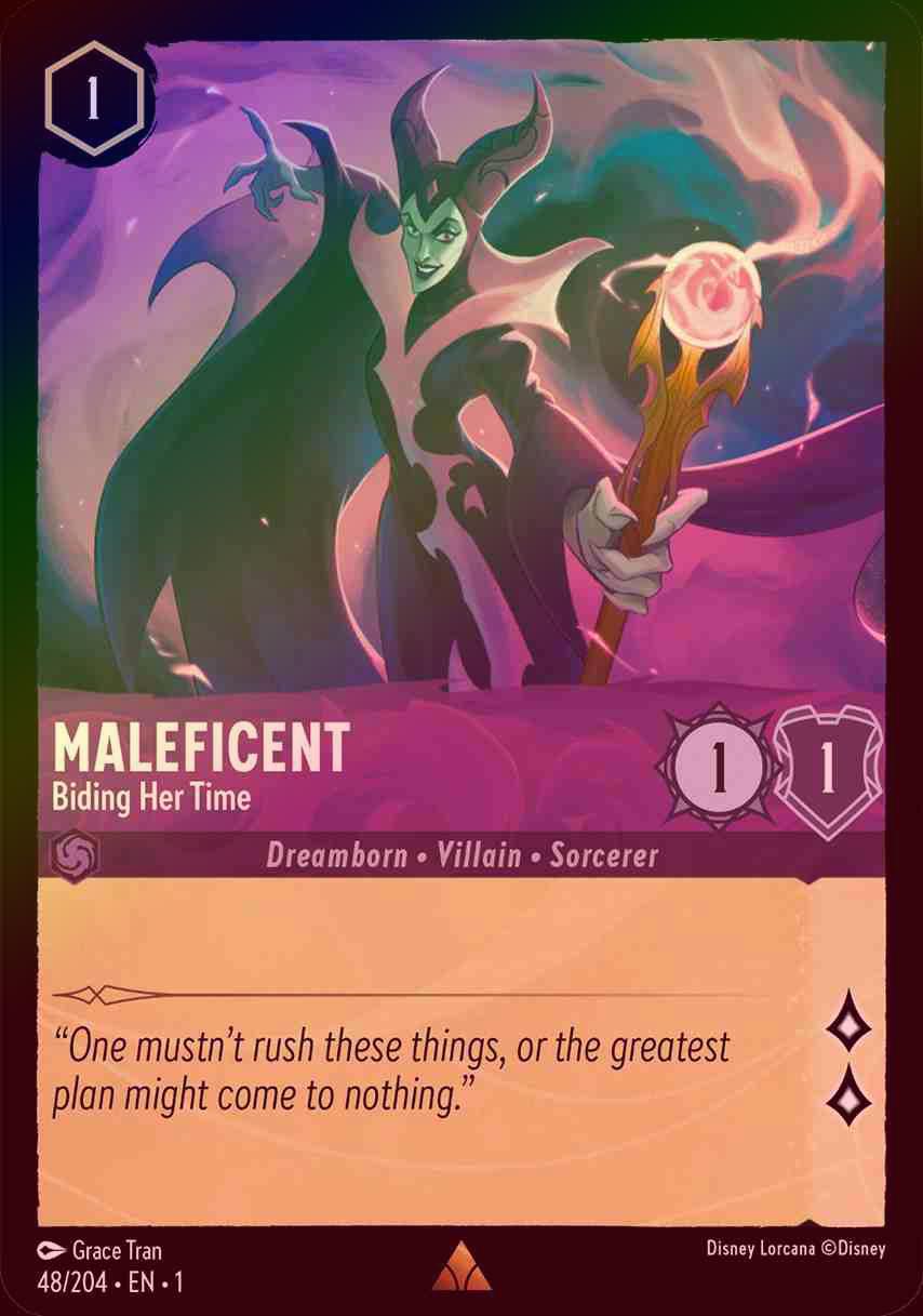 【FOIL】Maleficent - Biding Her Time [1ST-048/204-R]
