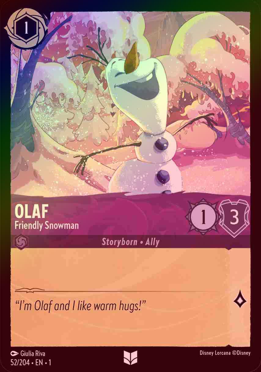 【FOIL】Olaf - Friendly Snowman [1ST-052/204-U]