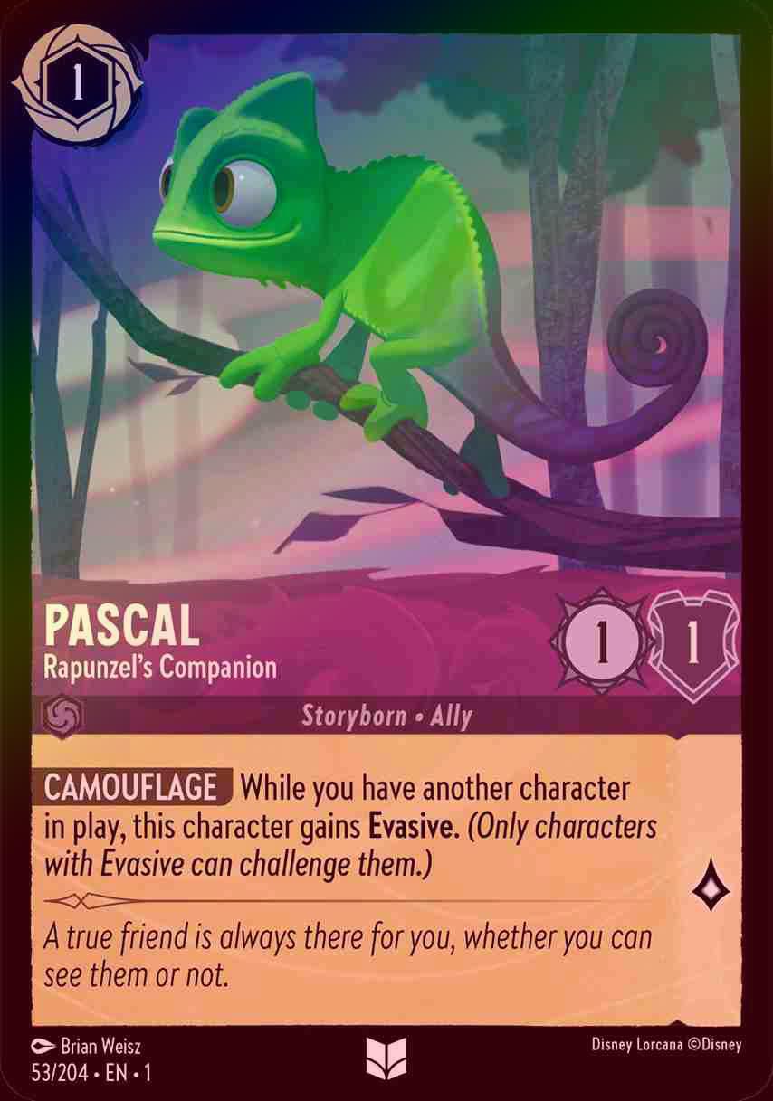 【FOIL】Pascal - Rapunzel’s Companion [1ST-053/204-U]