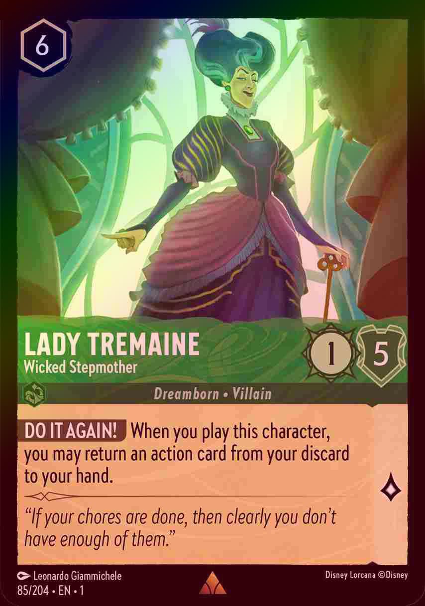 【FOIL】Lady Tremaine - Wicked Stepmother [1ST-085/204-R]