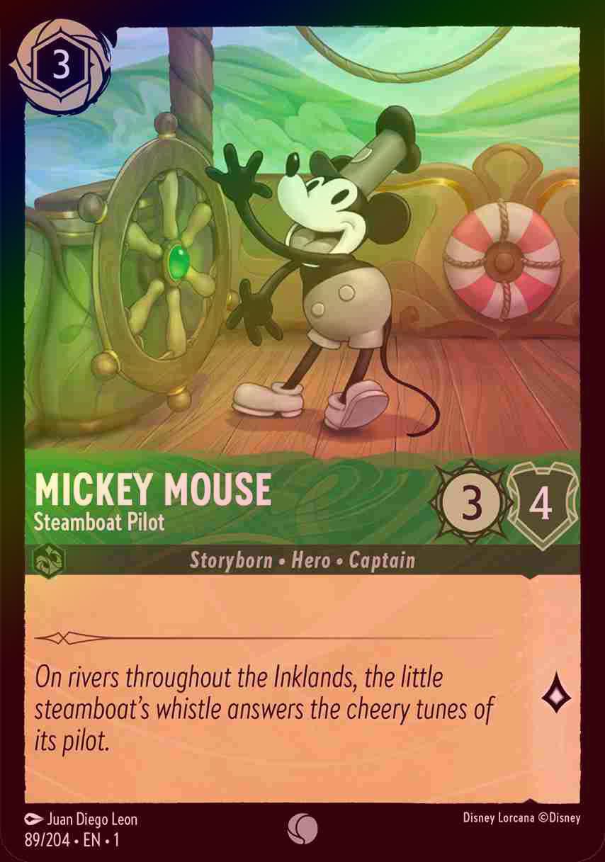 【FOIL】Mickey Mouse - Steamboat Pilot [1ST-089/204-C]