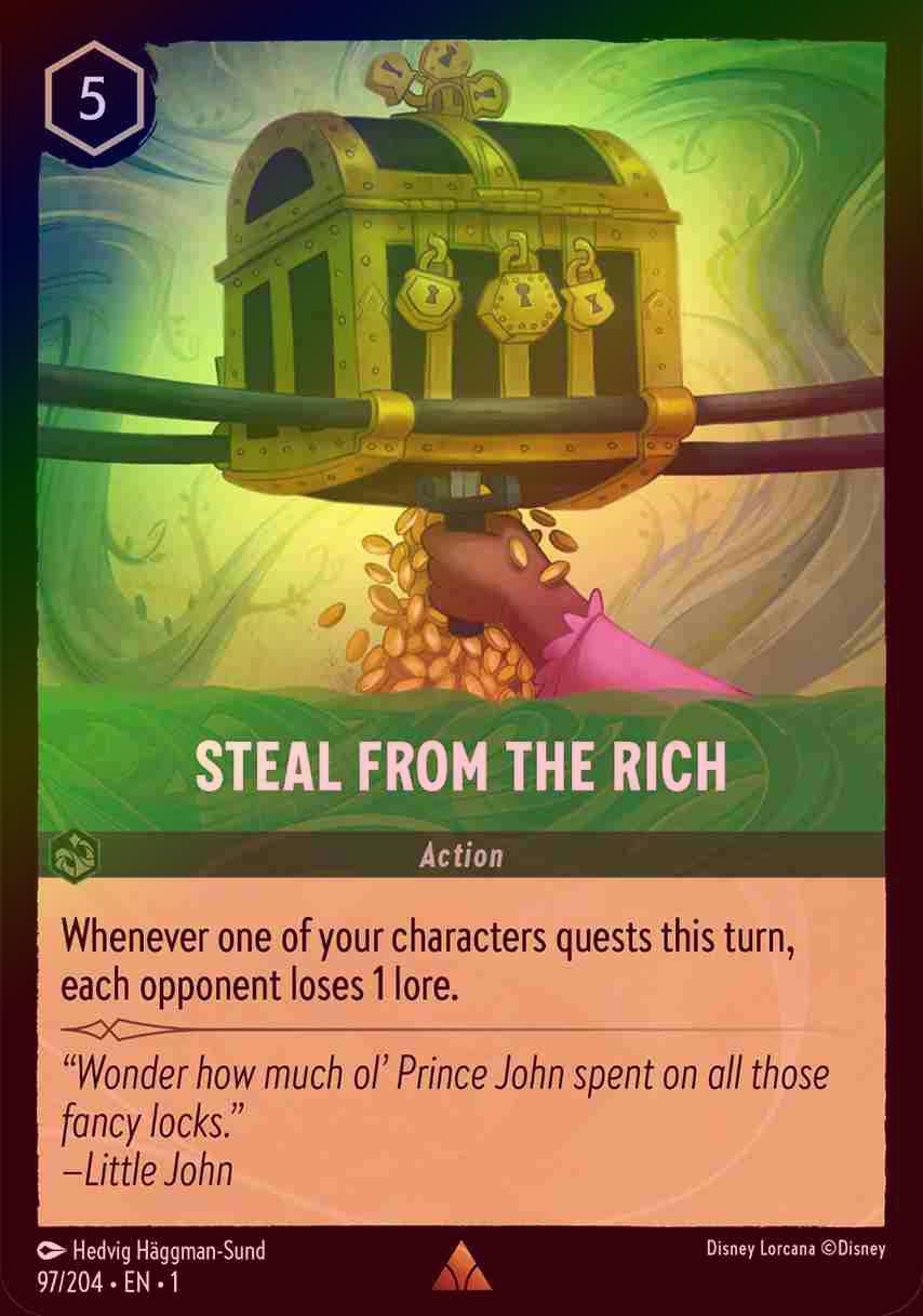 【FOIL】Steal From The Rich [1ST-097/204-R]