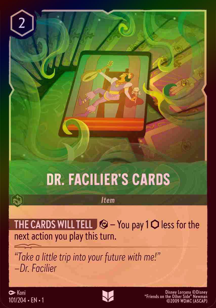 【FOIL】Dr. Facilier’s Cards [1ST-101/204-U]