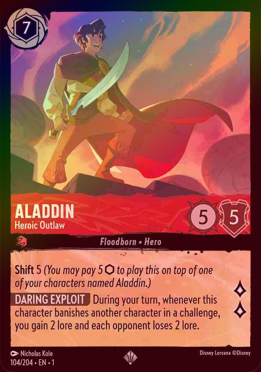 【FOIL】Aladdin - Heroic Outlaw [1ST-104/204-S]