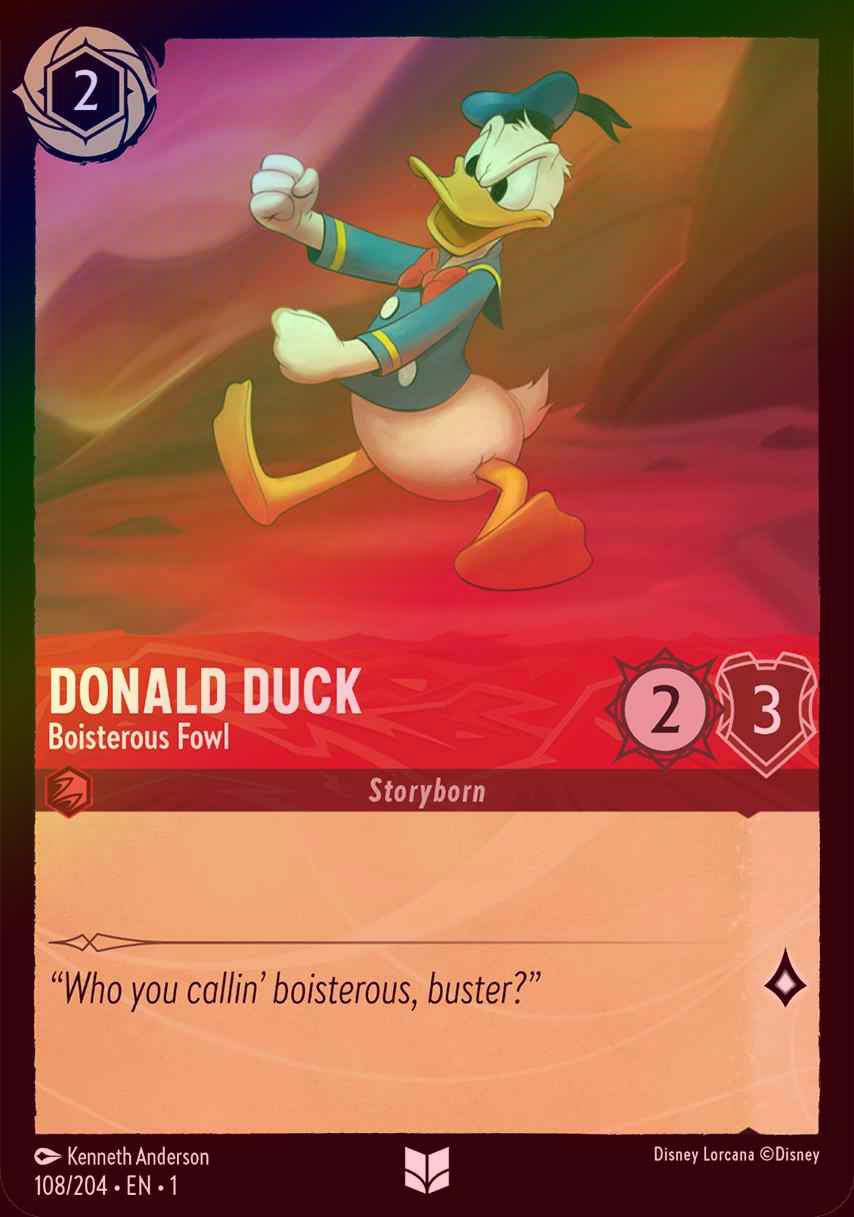 【FOIL】Donald Duck - Boisterous Fowl [1ST-108/204-U]