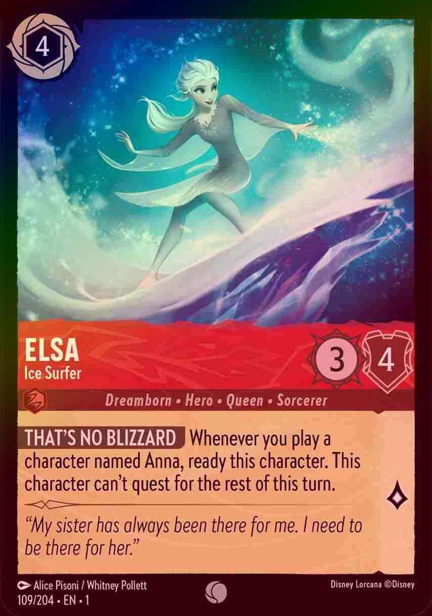【FOIL】Elsa - Ice Surfer [1ST-109/204-C]