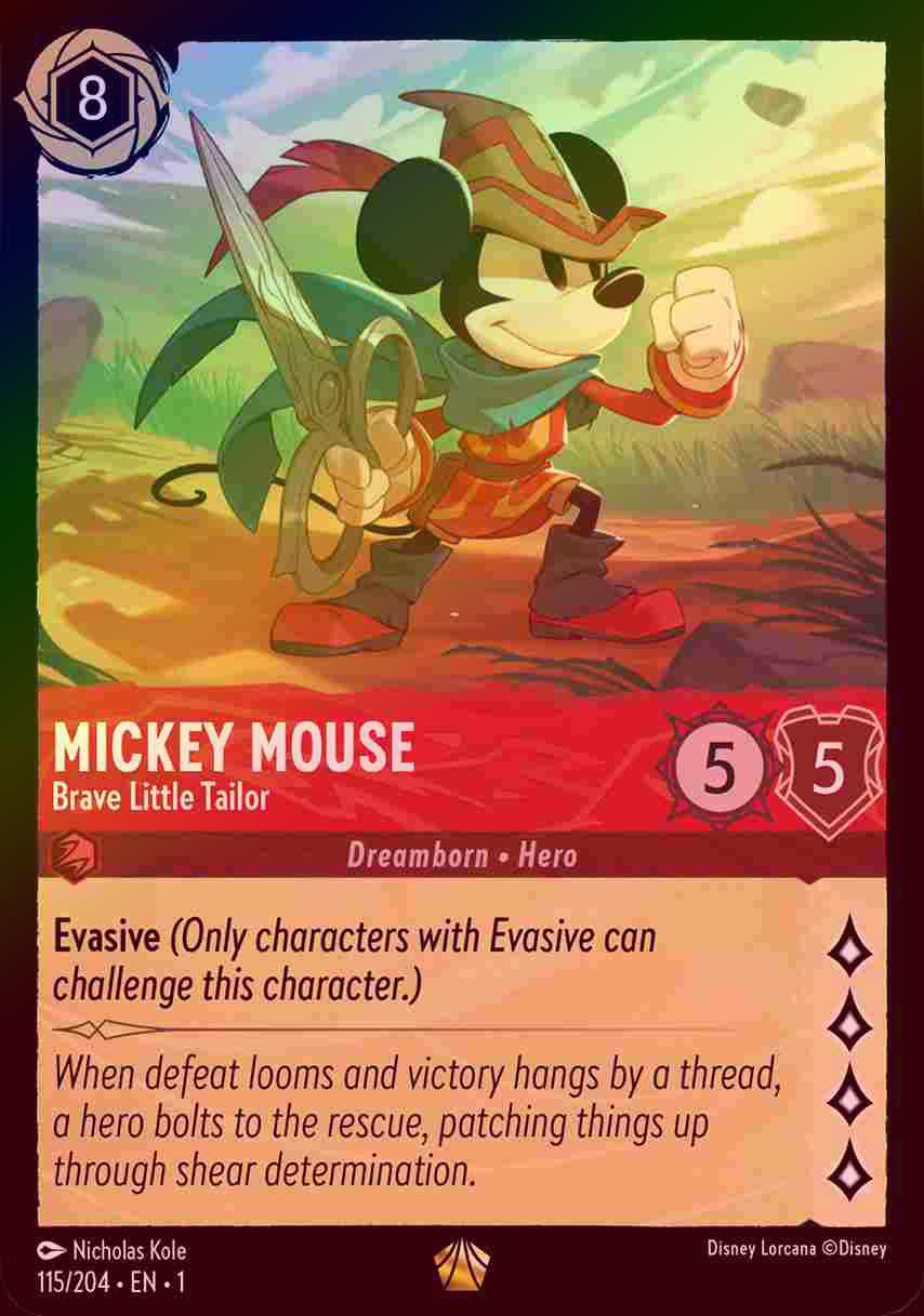 【FOIL】Mickey Mouse - Brave Little Tailor [1ST-115/204-L]