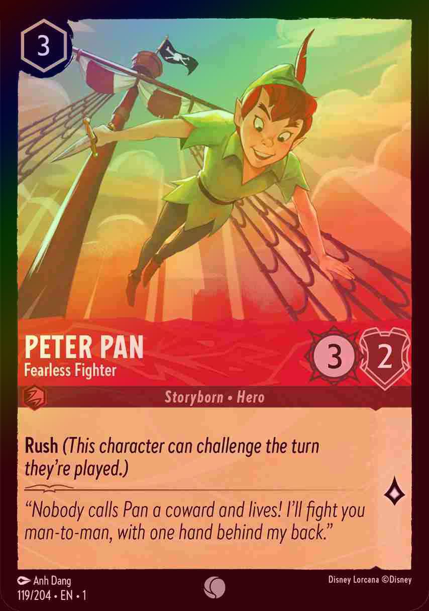 【FOIL】Peter Pan - Fearless Fighter [1ST-119/204-C]