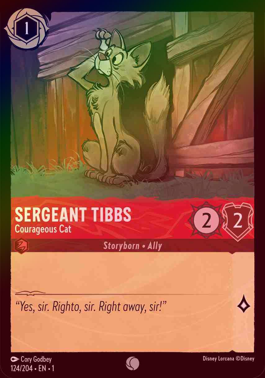 【FOIL】Sergeant Tibbs - Courageous Cat [1ST-124/204-C]