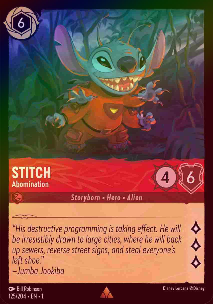 【FOIL】Stitch - Abomination [1ST-125/204-R]