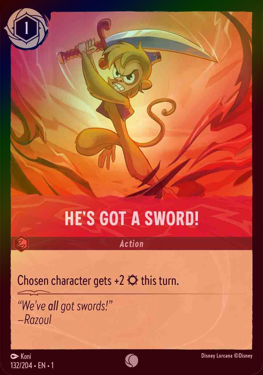 【FOIL】He's Got A Sword! [1ST-132/204-C]