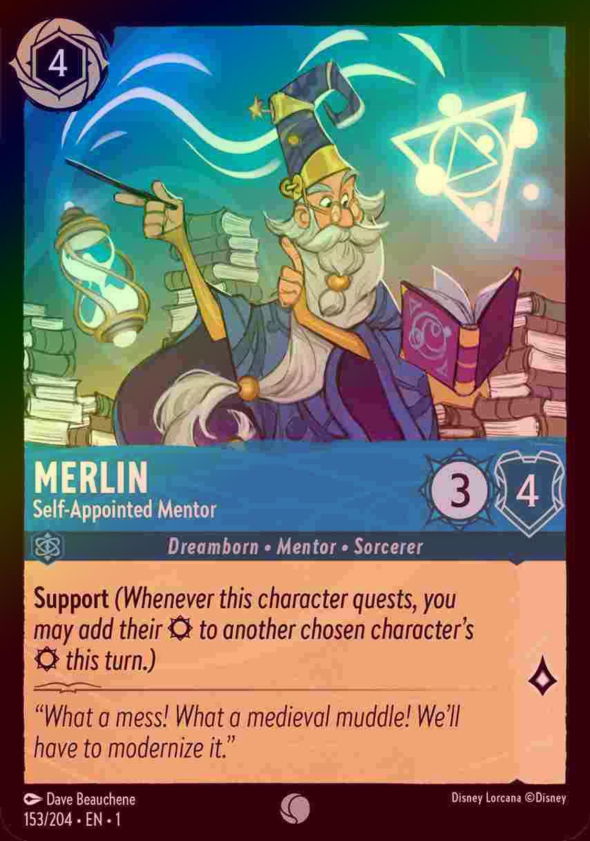 【FOIL】Merlin - Self-Appointed Mentor [1ST-153/204-C]