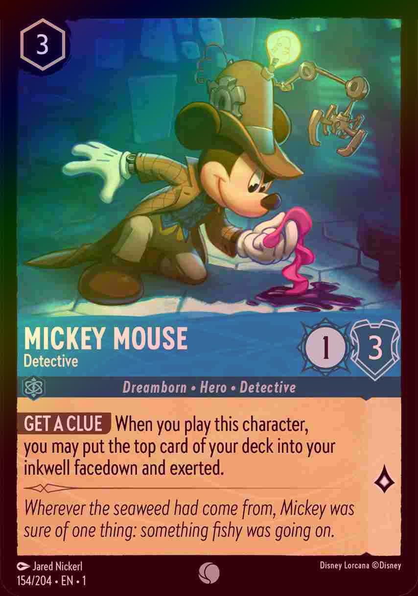 【FOIL】Mickey Mouse - Detective [1ST-154/204-C]