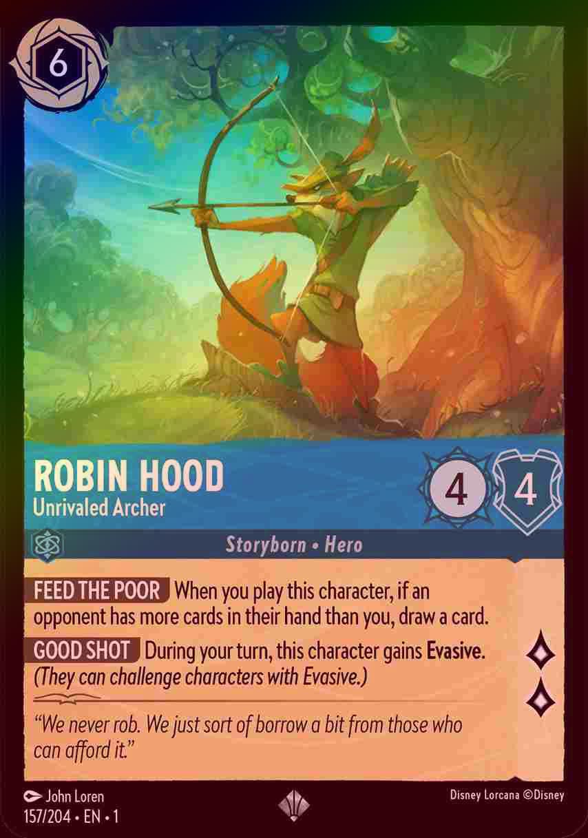 【FOIL】Robin Hood - Unrivaled Archer [1ST-157/204-S]