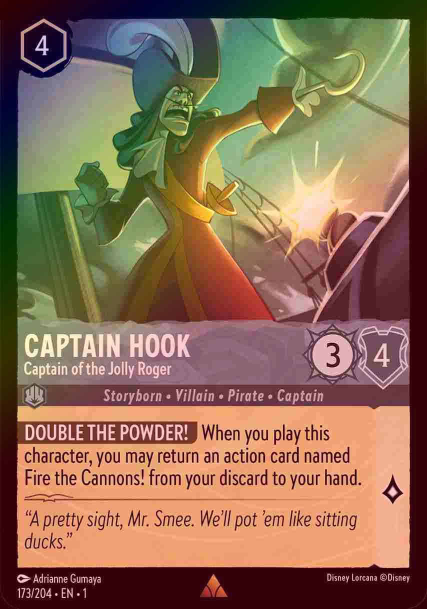 【FOIL】Captain Hook - Captain Of The Jolly Roger [1ST-173/204-R]