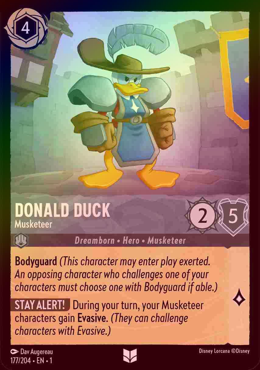 【FOIL】Donald Duck - Musketeer [1ST-177/204-U]