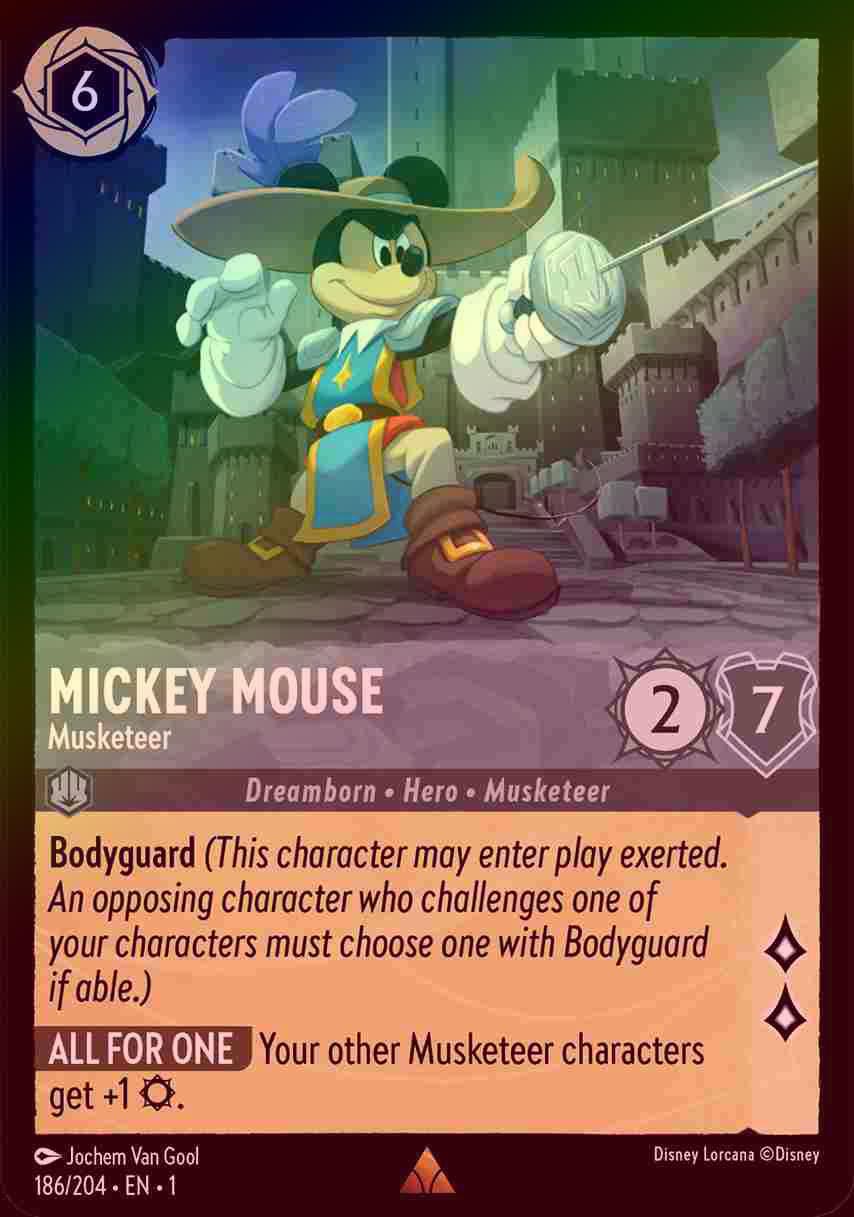 【FOIL】Mickey Mouse - Musketeer [1ST-186/204-R]