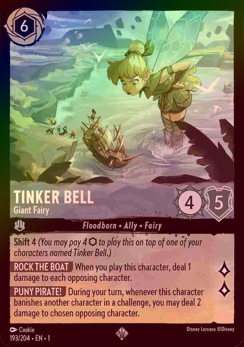 【FOIL】Tinker Bell - Giant Fairy [1ST-193/204-S]