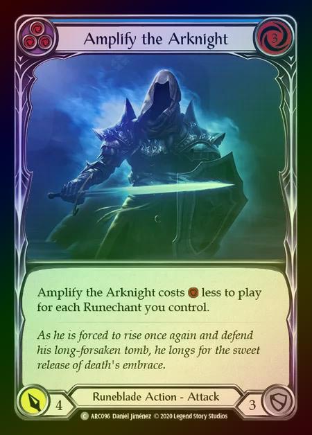 【RF】[Runeblade] Amplify the Arknight [UL-ARC096-C] (blue) Rainbow Foil