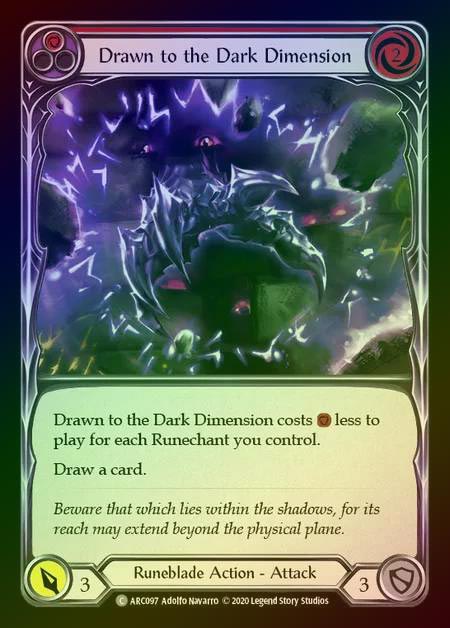 【RF】[Runeblade] Drawn to the Dark Dimension [UL-ARC097-C] (red) Rainbow Foil