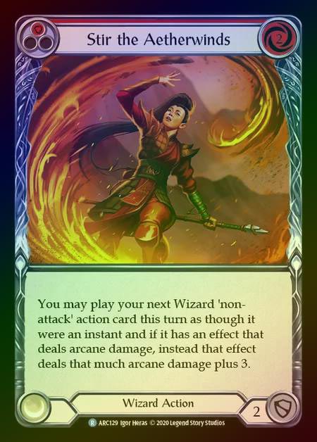 【RF】[Wizard] Stir the Aetherwinds [UL-ARC129-R] (red) Rainbow Foil