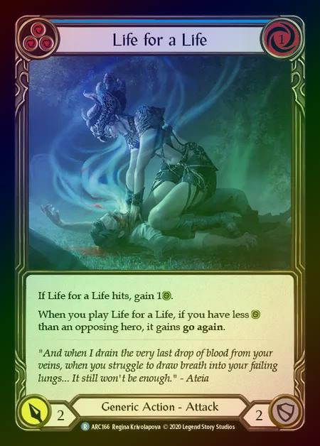 【RF】[Generic] Life for a Life [UL-ARC166-R] (blue) Rainbow Foil