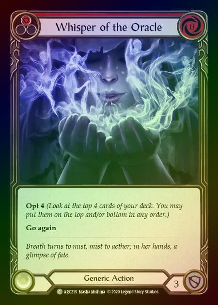 【RF】[Generic] Whisper of the Oracle [UL-ARC215-C] (red) Rainbow Foil