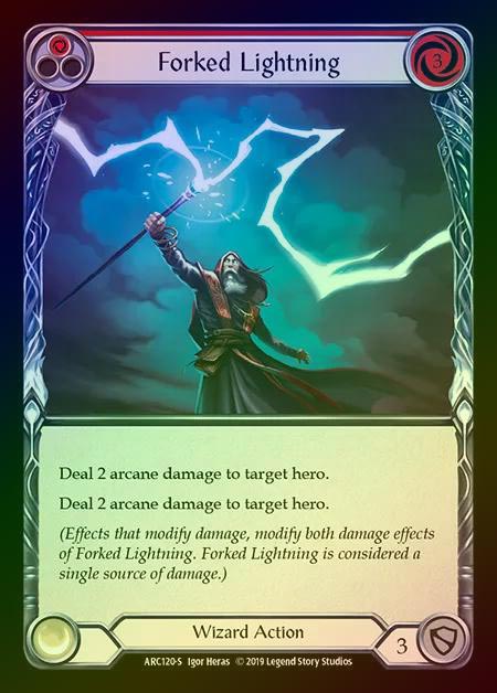 【RF】[Wizard] Forked Lightning [1st-ARC120-S] Rainbow Foil