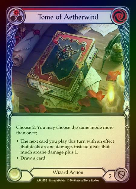【RF】[Wizard] Tome of Aetherwind [1st-ARC122-S] Rainbow Foil
