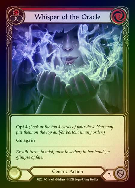 【RF】[Generic] Whisper of the Oracle (red) [1st-ARC215-C] Rainbow Foil