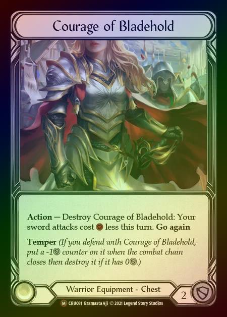 【RF】[Warrior] Courage of Bladehold [UL-CRU081-M] Rainbow Foil