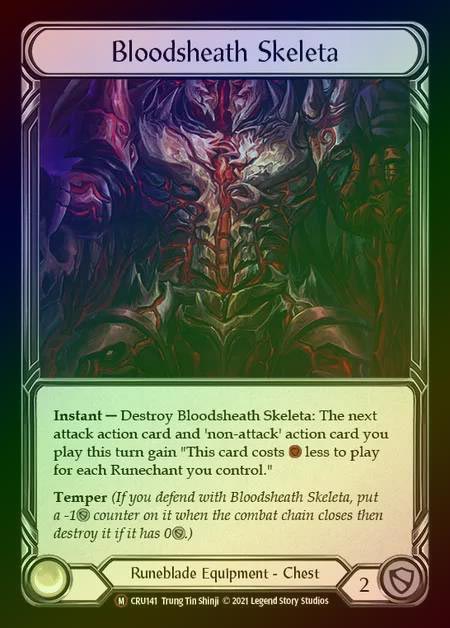 【RF】[Runeblade] Bloodsheath Skeleta [UL-CRU141-M] Rainbow Foil