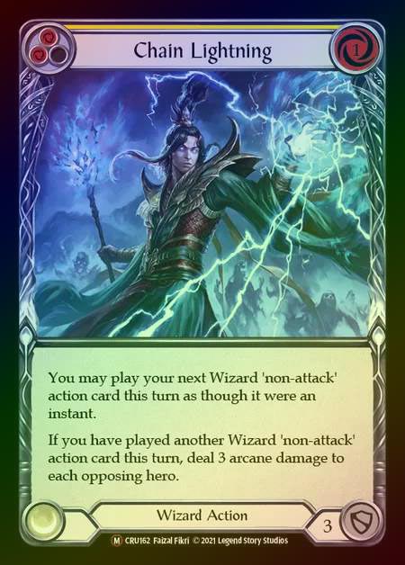 【RF】[Wizard] Chain Lightning [UL-CRU162-M] Rainbow Foil