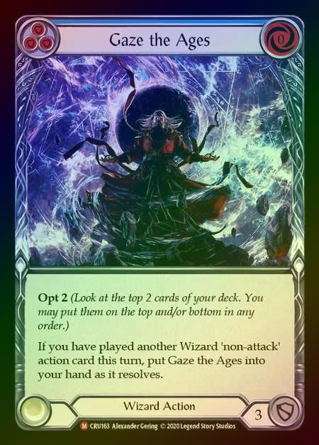 【RF】[Wizard] Gaze the Ages [1st-CRU_163-M] Rainbow Foil