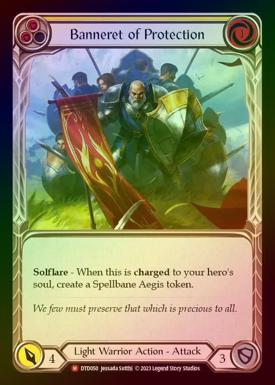 【RF】[Light Warrior] Banneret of Protection [DTD050-M] Rainbow Foil