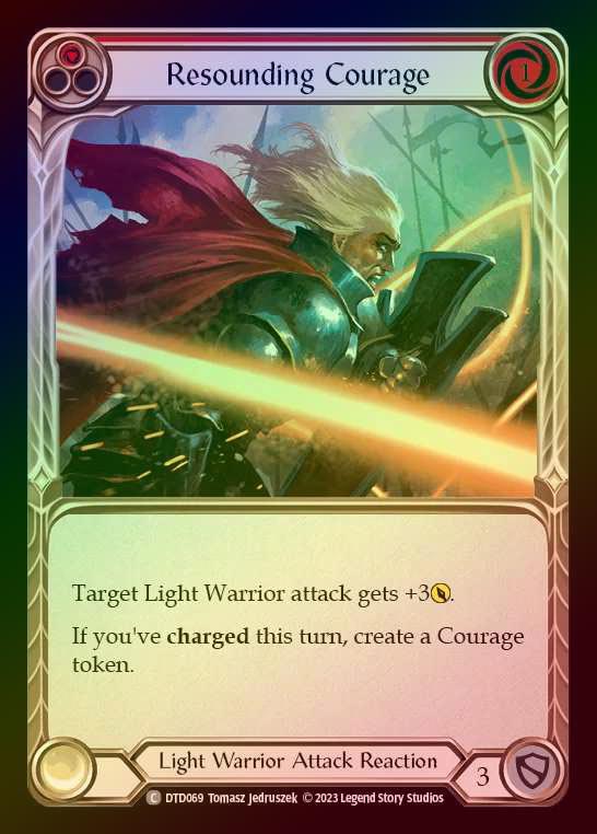 【RF】[Light Warrior] Resounding Courage [DTD069-C] (red) Rainbow Foil