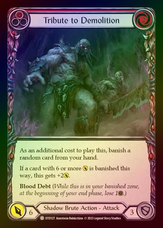 【RF】[Shadow Brute] Tribute to Demolition [DTD127-C] (red) Rainbow Foil