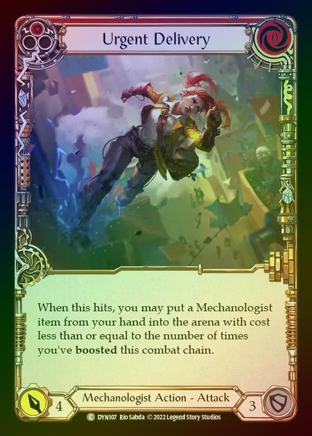 【RF】[Mechanologist] Urgent Delivery [DYN107-C] (red) Rainbow Foil