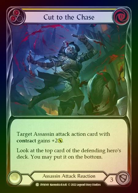 【RF】[Assassin] Cut to the Chase [DYN149-C] (yellow) Rainbow Foil
